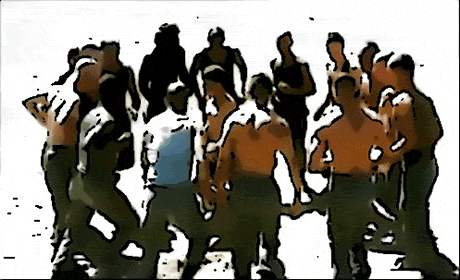 gif of dance sequence from Beau Travail
