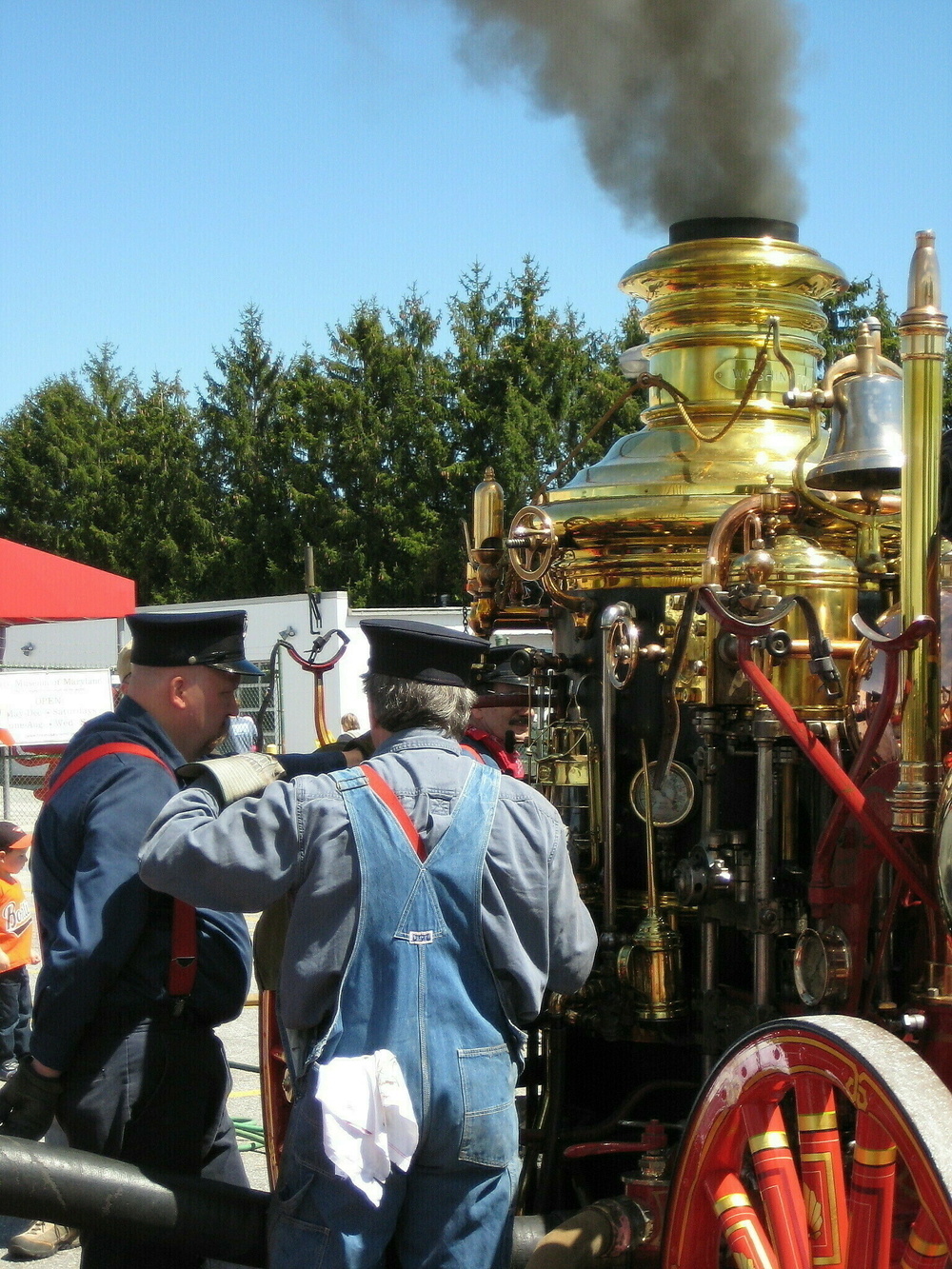 Coal-powered water pump.