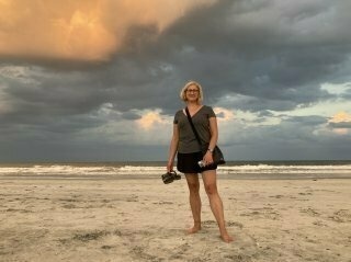 Jessica on the beach.