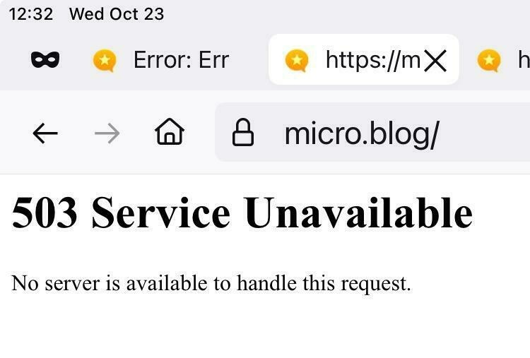 50e service unavailable (for micro.blog)
