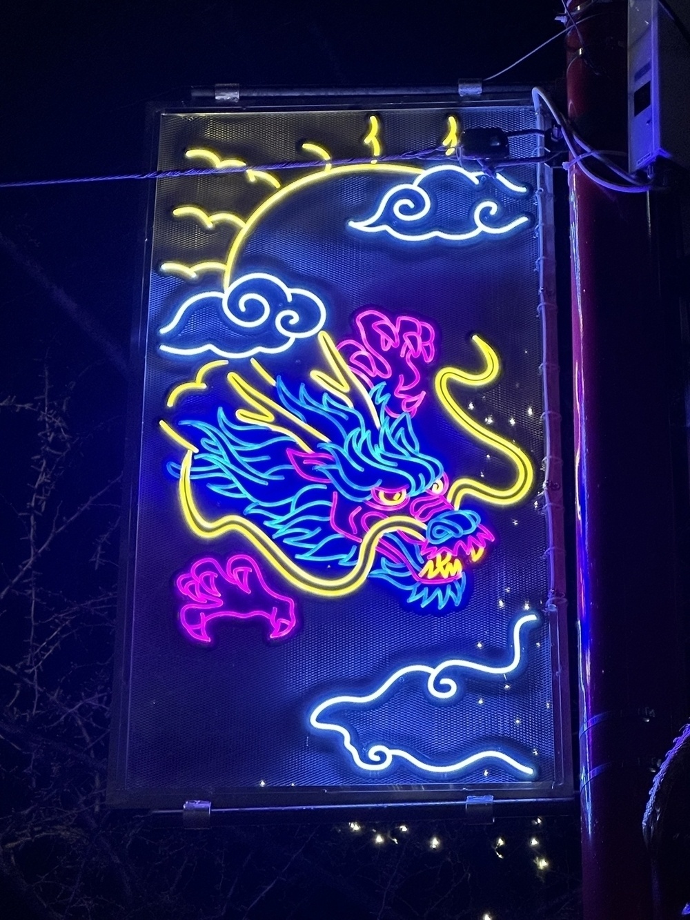 Dragon neon in Chinatown.