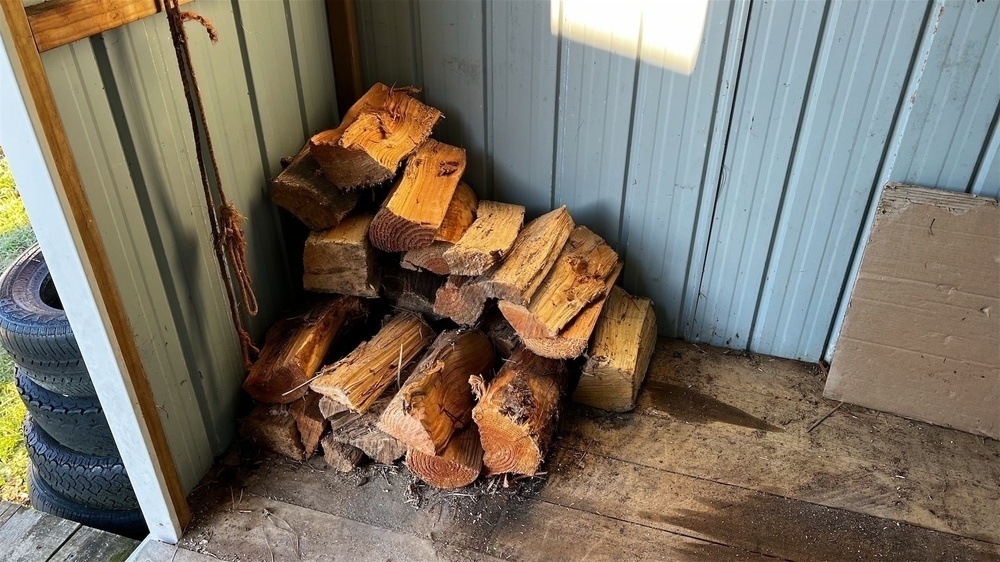 A few sticks of firewood.