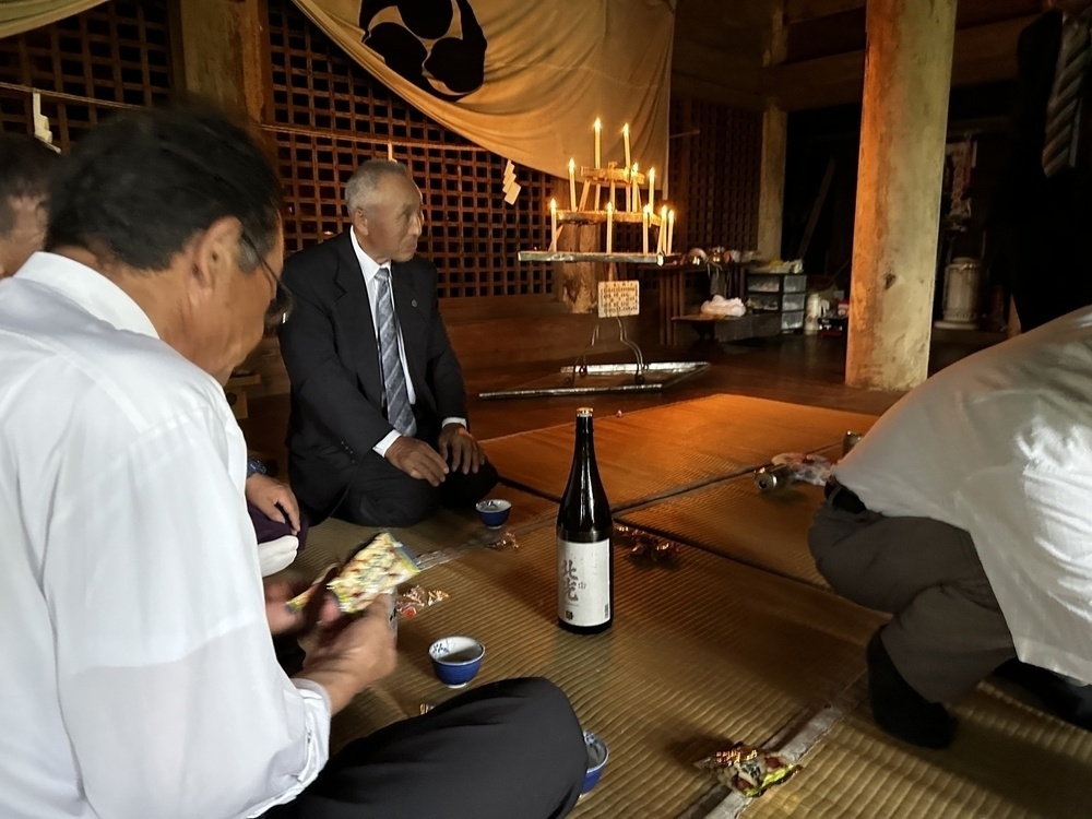 Sake celebration at the shrine