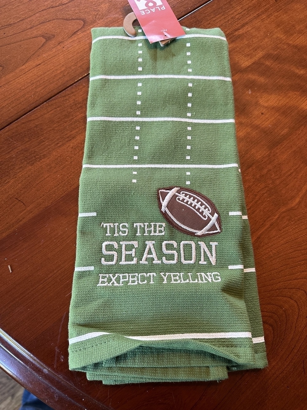 “This the season - expect yelling” football towel