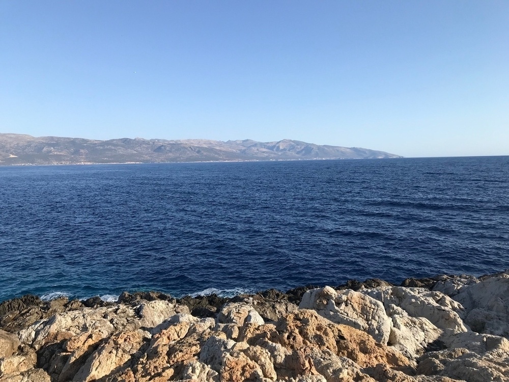 A view to the northwest from the islet of Prasoura to the northeastern Naxian coast