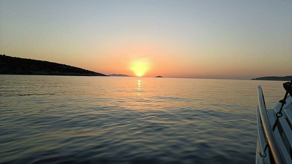 Sunrise from the boat