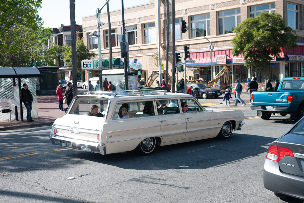 Chevy Impala, corner of Mission and 24th, San Francisco - Lumix GF1