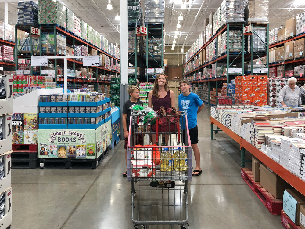 Mom and sons at Costco - iPhone X