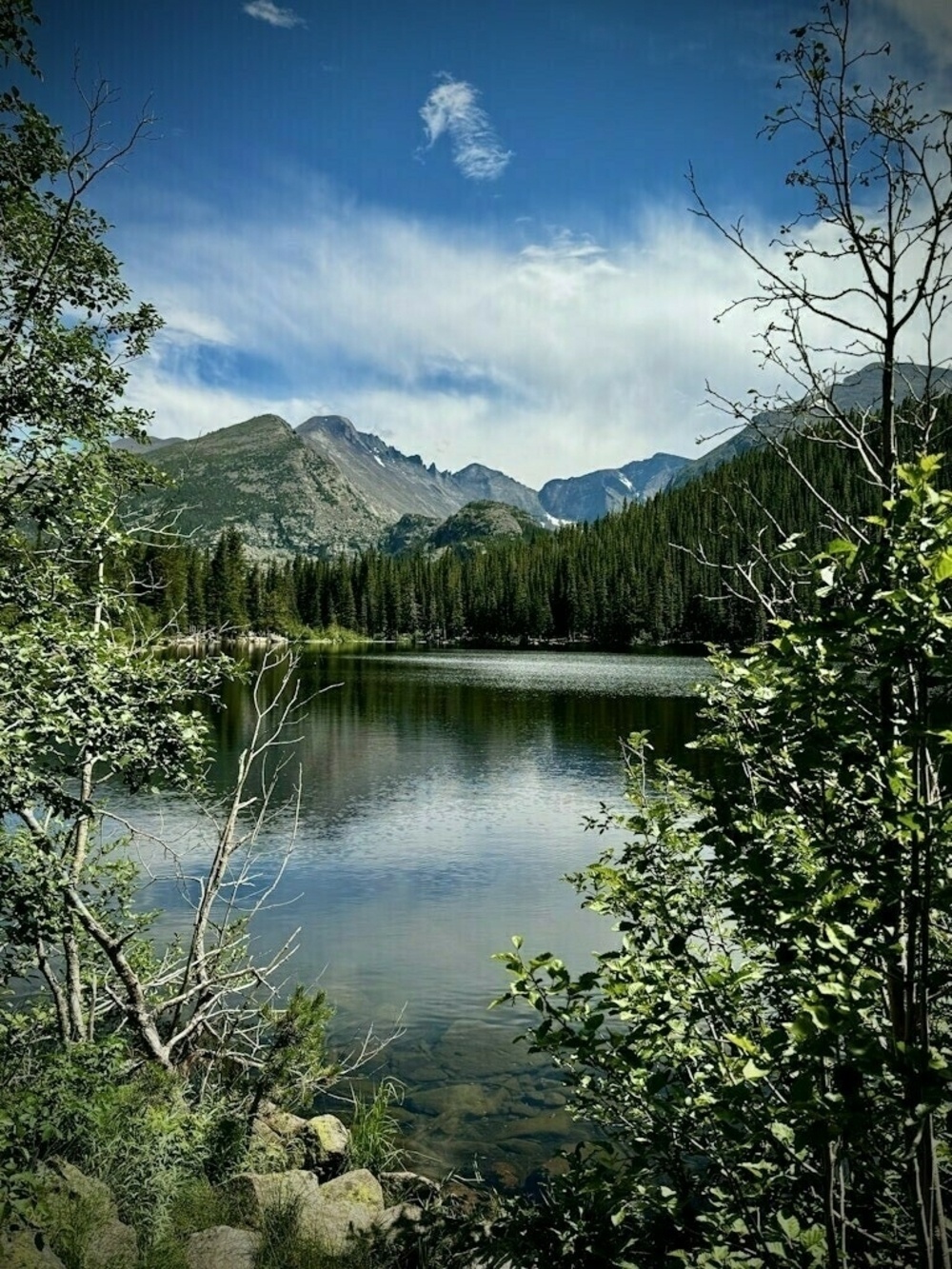 Besr Lake. Mountains in the distance.