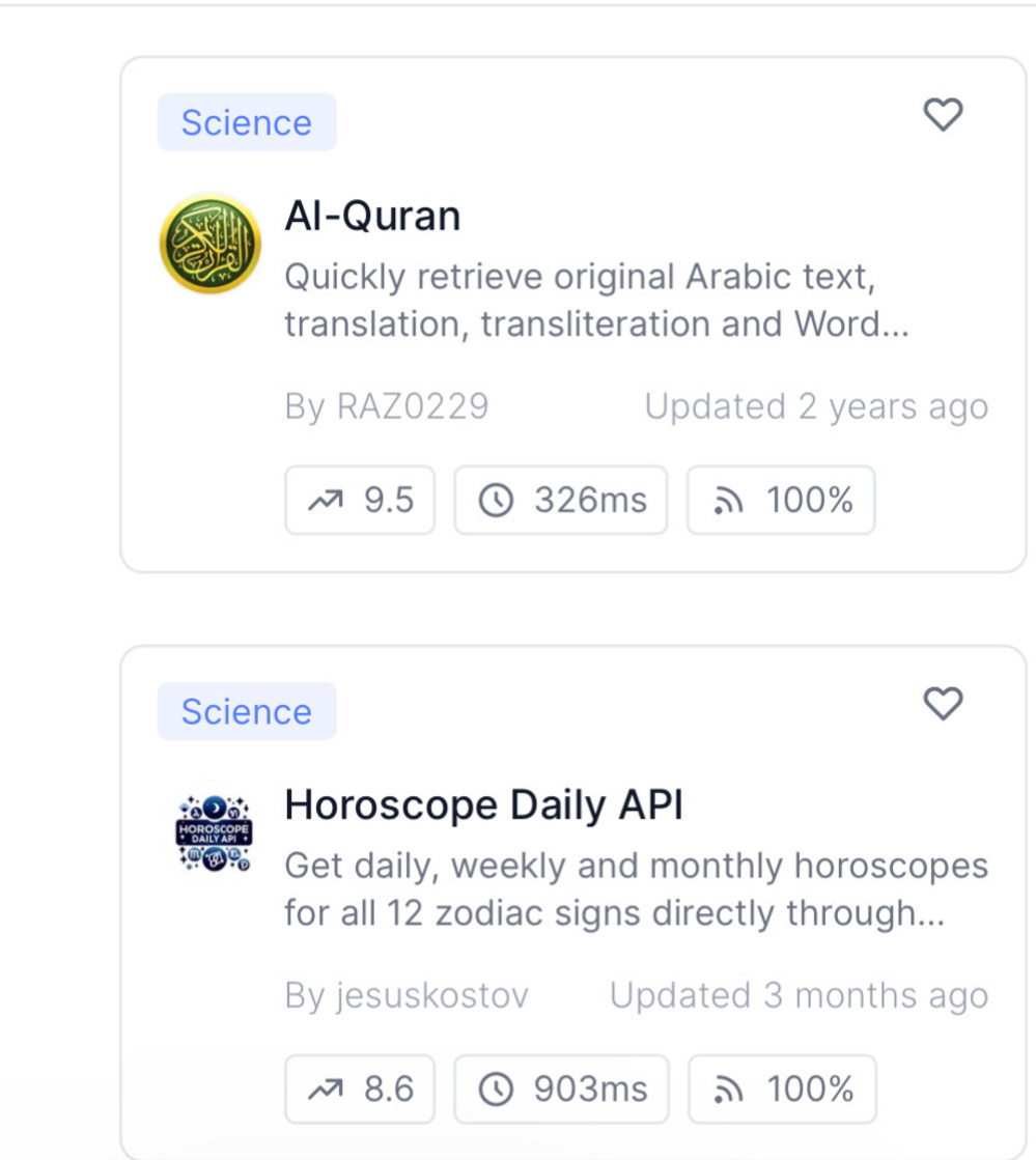 “Science” APIs. 