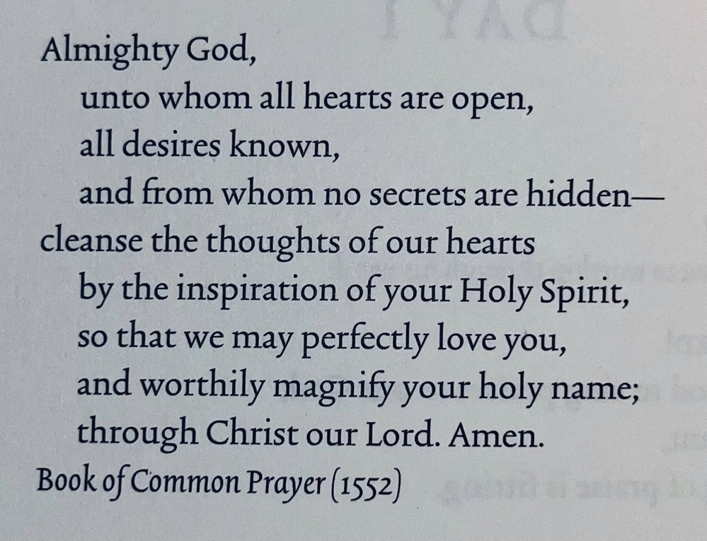 A prayer from the Book of Common Prayer (1552).