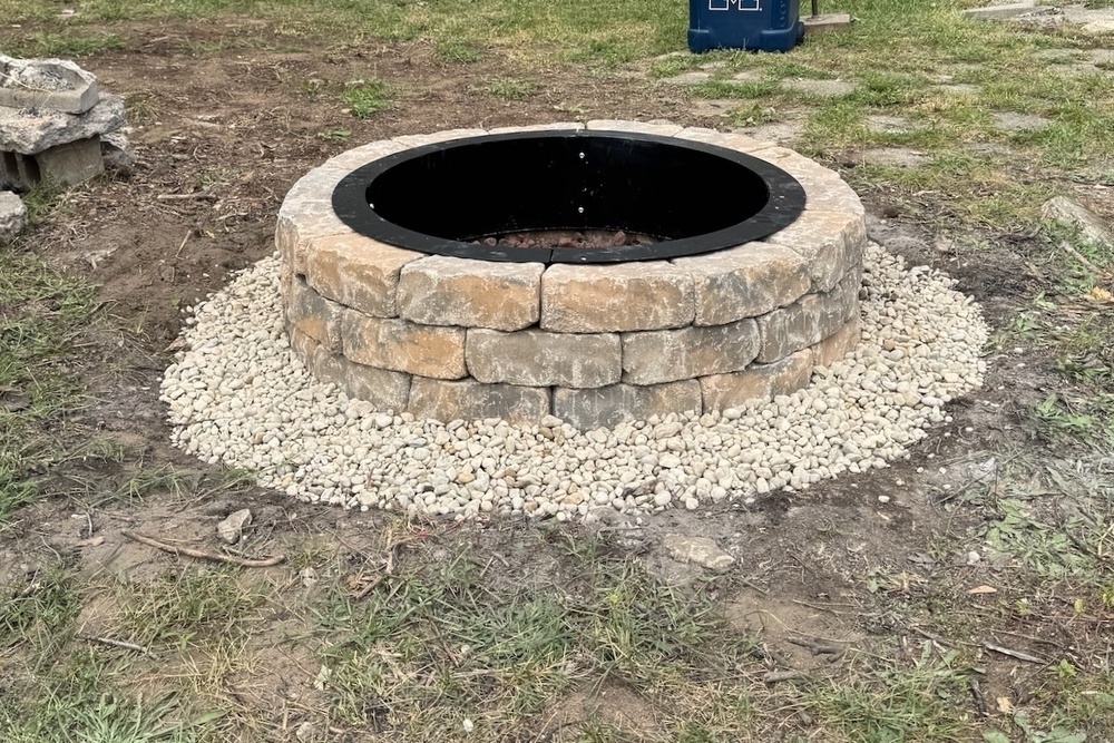 An outdoor fire pit