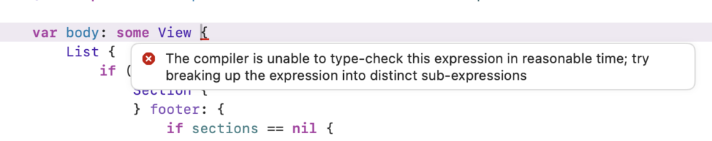 SwiftUI compilation error: 