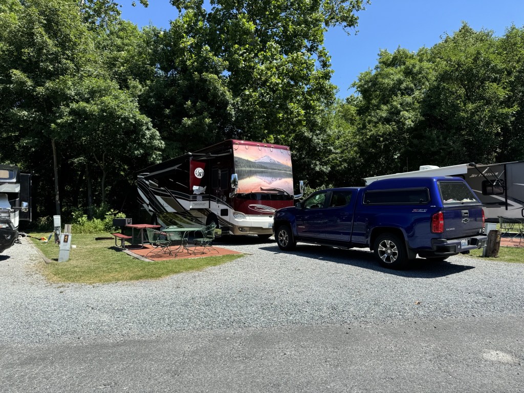 Motorhome in campsite