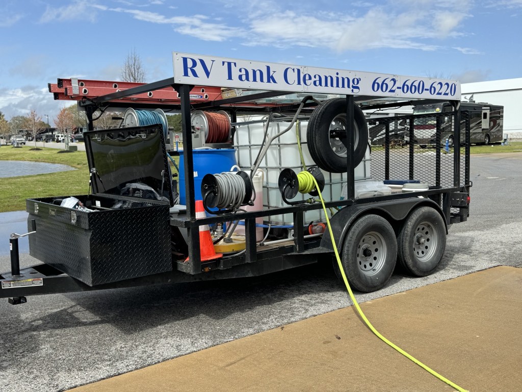 RV Tank Cleaning trailer