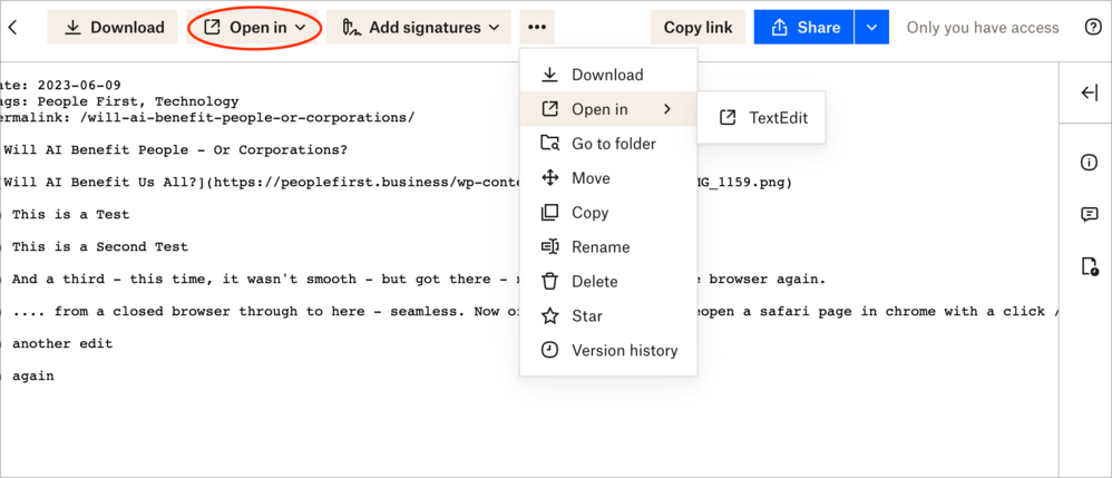 Blot Bookmark Screen Shot
