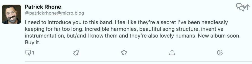 Screen shot of replied-to-post showing lack of embedded link.