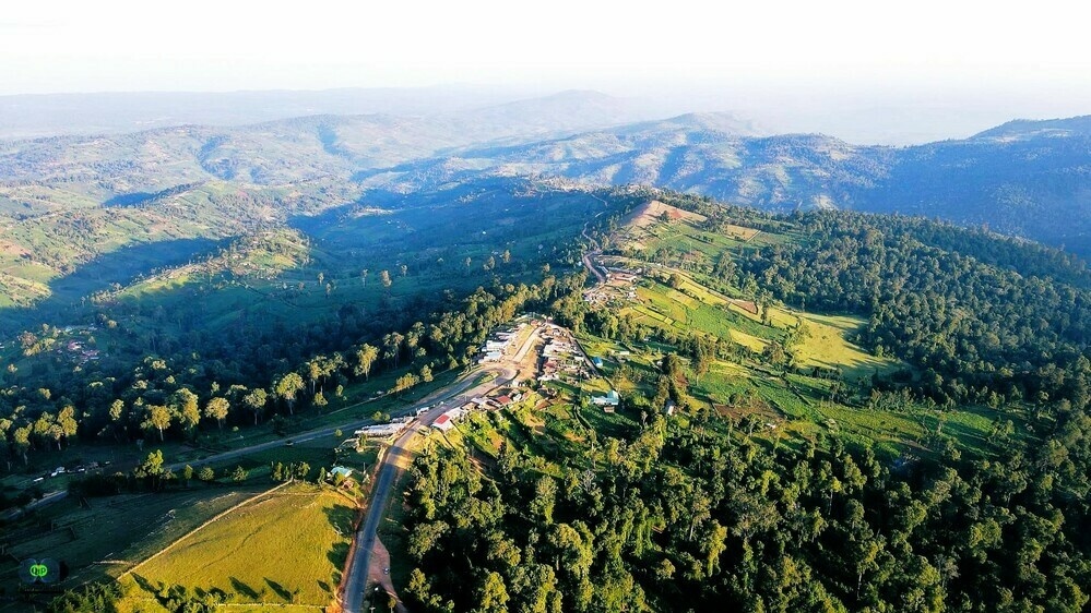 Aerial view of Metkei Trading Centre in Keiyo South, Elgeyo Marakwet County