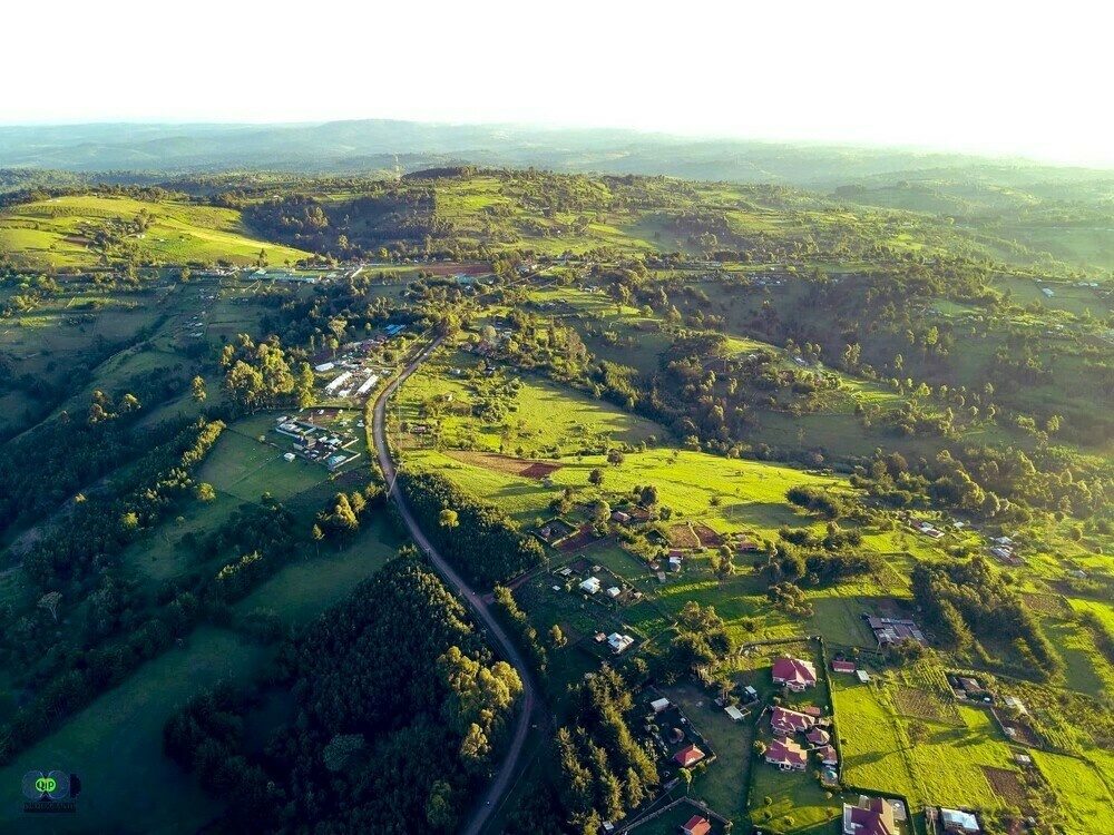 Aerial view of Metkei Trading Centre in Keiyo South, Elgeyo Marakwet County