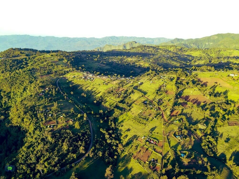 Aerial view of Metkei Trading Centre in Keiyo South, Elgeyo Marakwet County