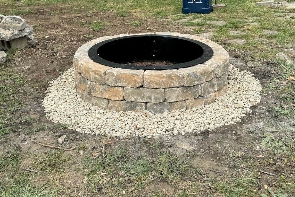 An outdoor fire pit