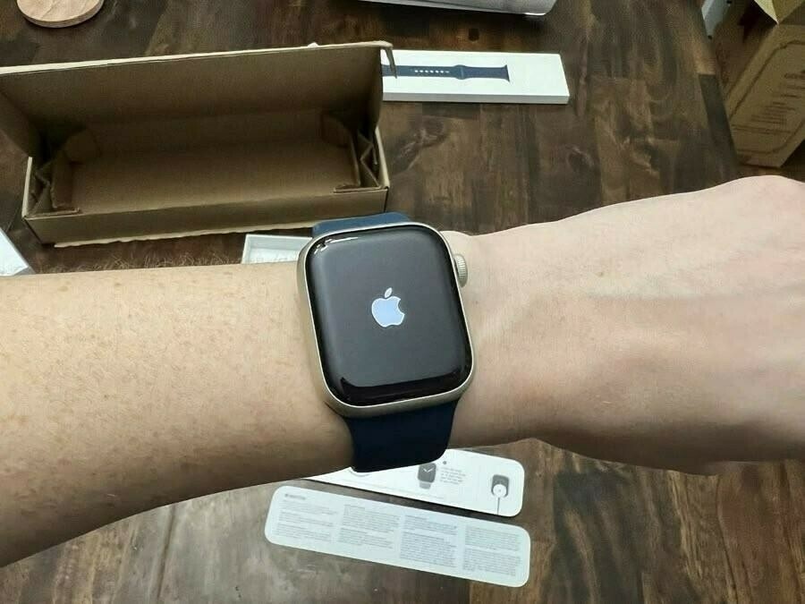 A newly unboxed Apple Watch