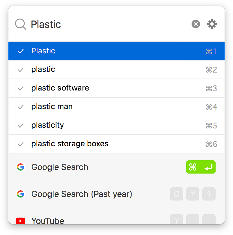 Haste Search Interface