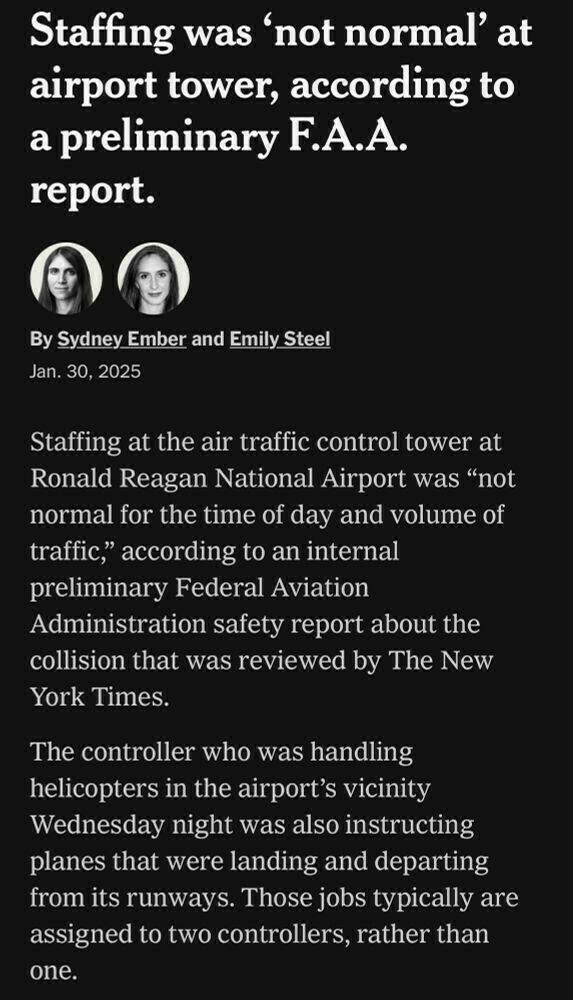 Article headline reports