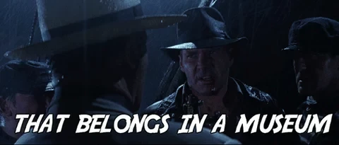 Harrison Ford as Indiana Jones saying 