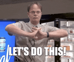 Dwight from the office stretching. Let’s do this!