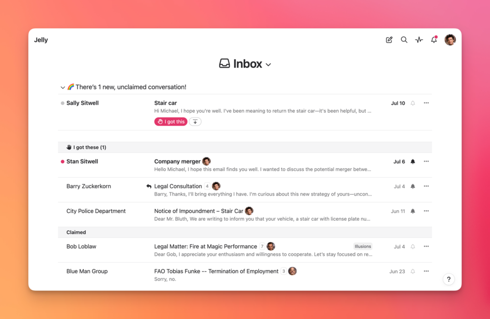 The Inbox in Jelly – letsjelly.com