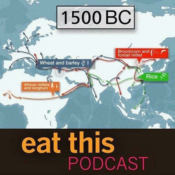 A bit late on posting this here, but the story has been around for a few thousand years, so maybe it'll keep.

Latest episode considers how crops were moving much further much earlier, and as they did so early farmers grew the confidence, the resources and the knowledge to move up into the mountains and down into the river basins. 
Link here, and in my profile.

https://www.eatthispodcast.com/prehistoric-globalisation/