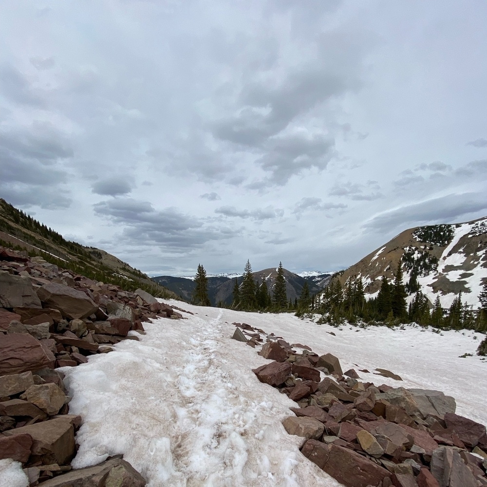 view from Cathedral Lake Trail. 