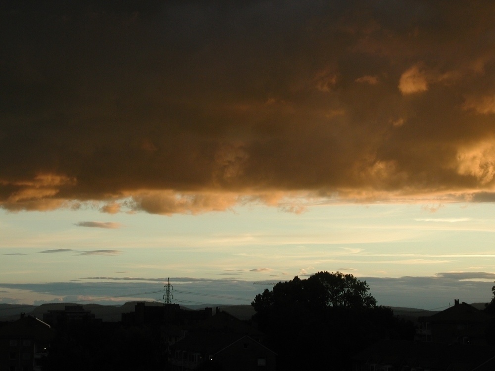 Threatening cloud cover. Teisen, Oslo, Norway, July 2001.