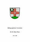 Cover for Bibliographisches Verzeichnis Dr. Dr. Heinz Monz