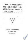 Cover for The Comedy of Errors