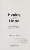 Cover for Hoping Against Hope: Confessions of a Postmodern Pilgrim